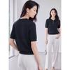 Women's Knit Lapel Short-Sleeve T-Shirt