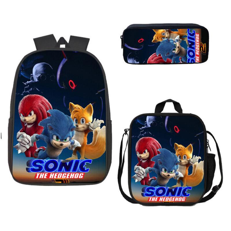 Piece 3 Pattern Schoolbag Lunch Bag Pencil Case Kids Set