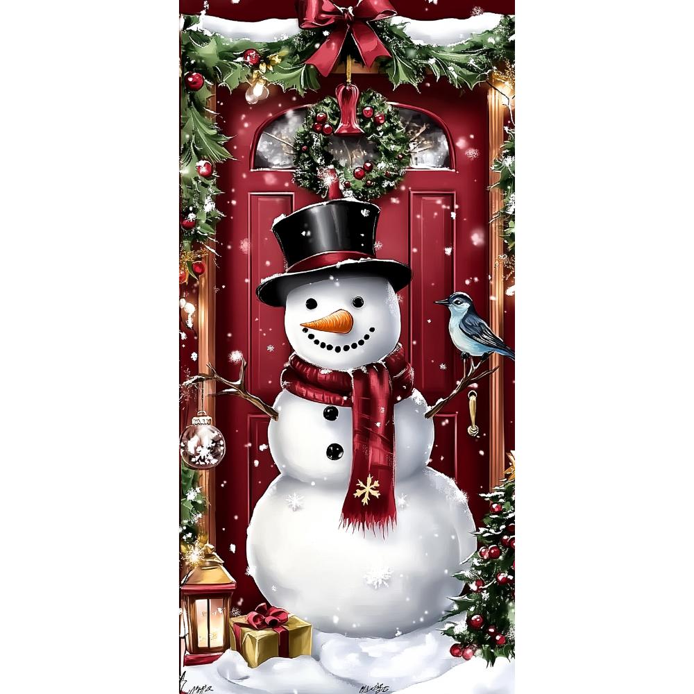 Christmas Door Lining Snowman Door Cover Christmas Outdoor Decorations For Home 2025 Ornaments Xmas Gifts 2026 New Year Decors