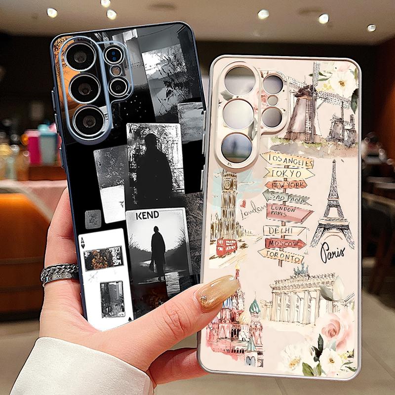 Fashion Collage Style Case For Samsung Galaxy S26 Ultra S25 Edge S24 Plus S23 FE S22 A17 A54 A55 A56 A57 5G Magnetic For Magsafe Matte Cover
