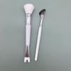 2Pcs 2-in-1 Nose Contour Brush Set Portable Eyeshadow Powder Brush Cosmetic Brush Kit  Beauty Tools