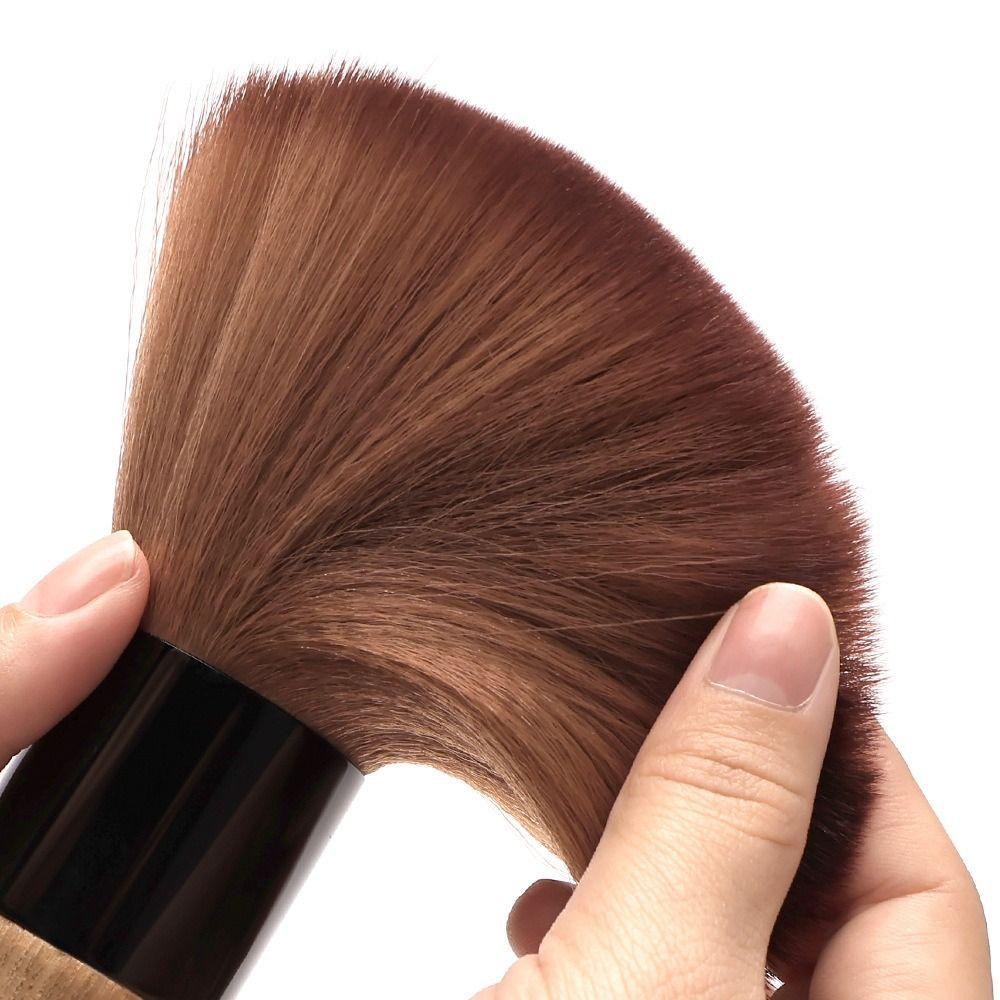 Wooden Handle Barber Brush Soft Brush Neck Duster New Hair Cleaning Brush Barber Salon