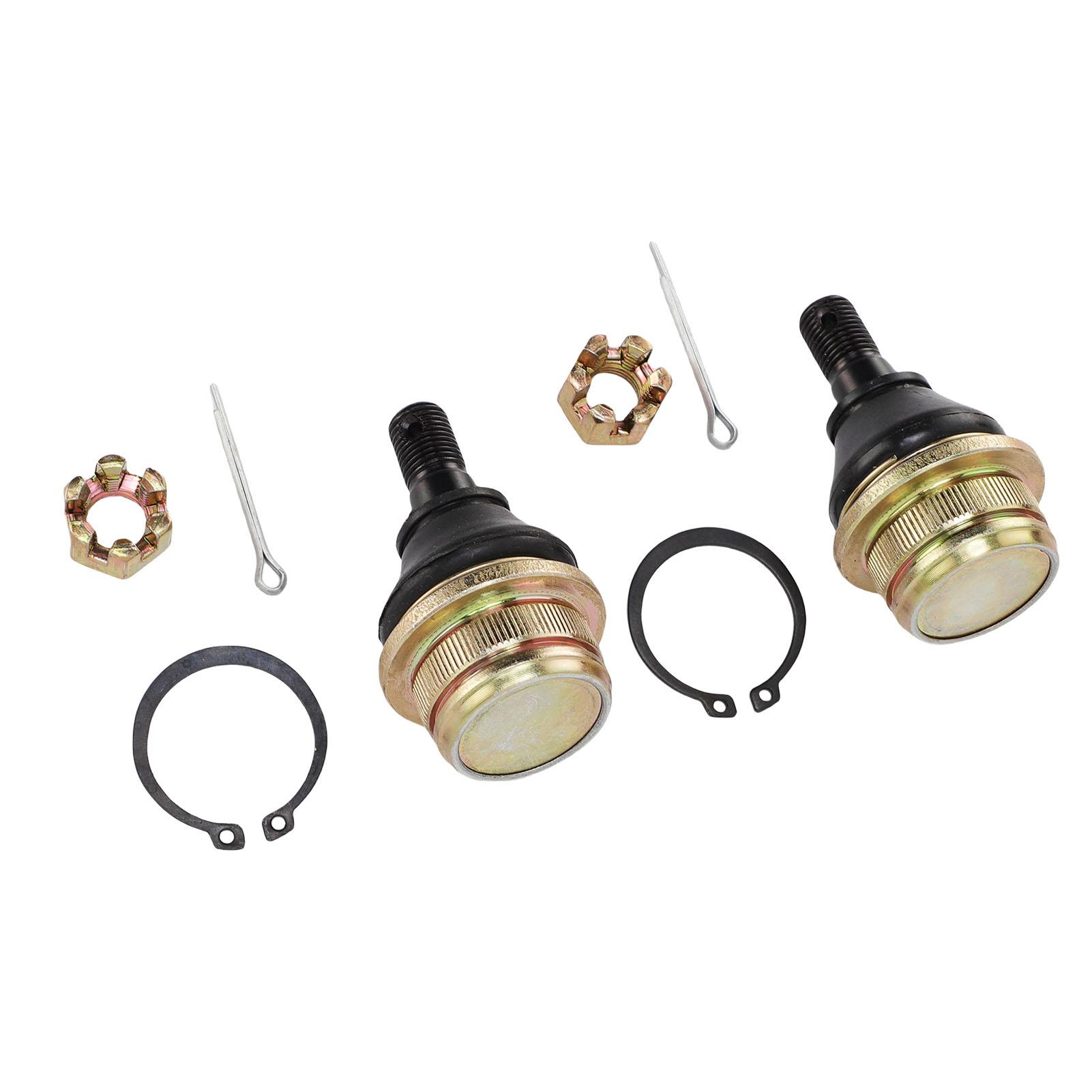 

2 шт. Нижние шаровые опоры 59266 1080 Комплект шаровых опор из легированной стали и резины со шлицевыми гайками и шплинтами Замена для KAF400