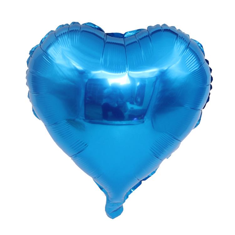 18-inch Heart-shaped Love Aluminum Film Balloons for Wedding and Party Decorations