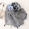 Luxury Retro Bohemian Floral Women Viscose Scarf Designer Shawl Cotton Linen Feeling Tassel Pashmina Muslim Hijab Wrap
