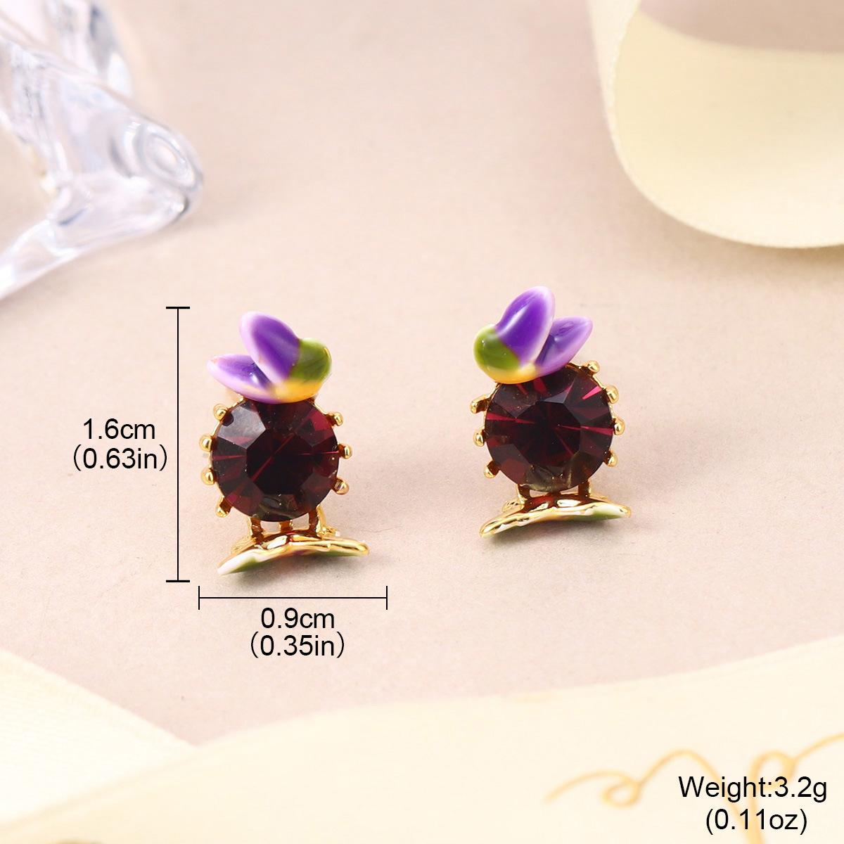 

Mori small oil drop pearl flower earrings small fresh and sweet butterfly fringed earrings super fairy high-end stud earrings