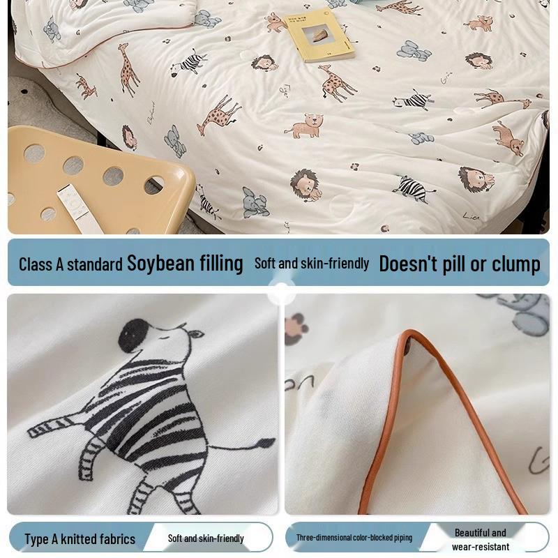 Leichte Baumwoll-Kinderbettdecke - Maschinenwaschbare Sommerdecke