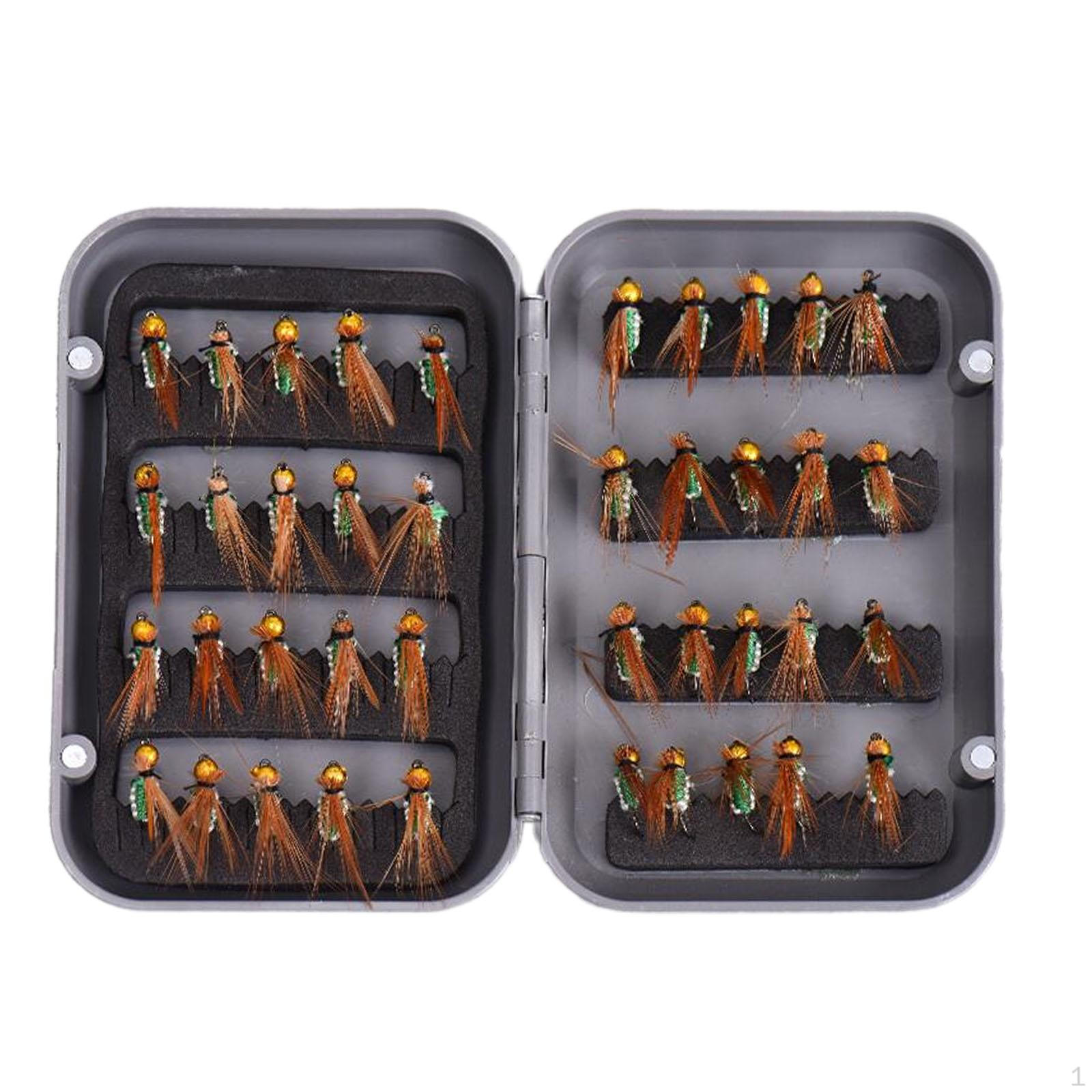 

40 штук искусственных приманок для рыбалки нахлыстом, приманки для окуня, легкие, реалистичные зелёный