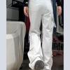Women's Retro Micro-Flared Cargo Pants with Pockets - Spring/Autumn 2024 Collection