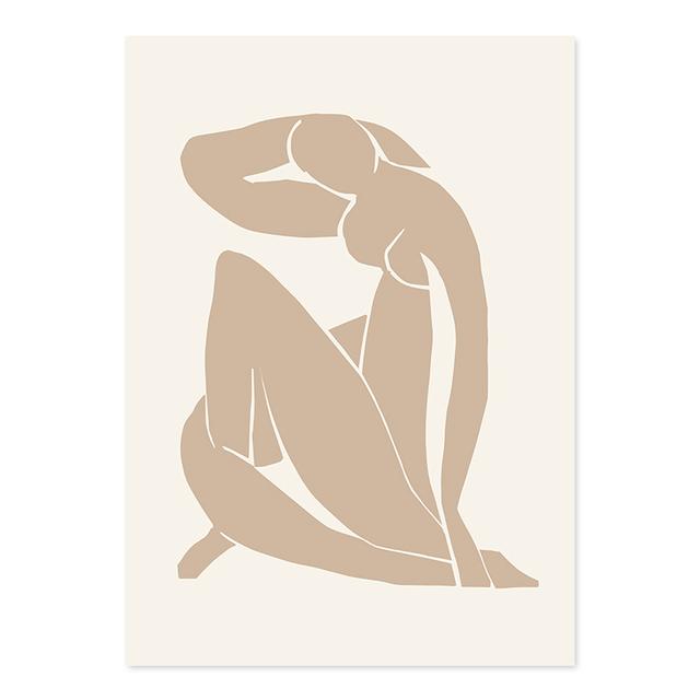 

Абстрактная фигура, линия искусства, волна, нейтральная галерея, бежевый декор для спальни, холст, картины, плакаты, фотографии, принты, декор для стен квартиры 50X70cm No Frame