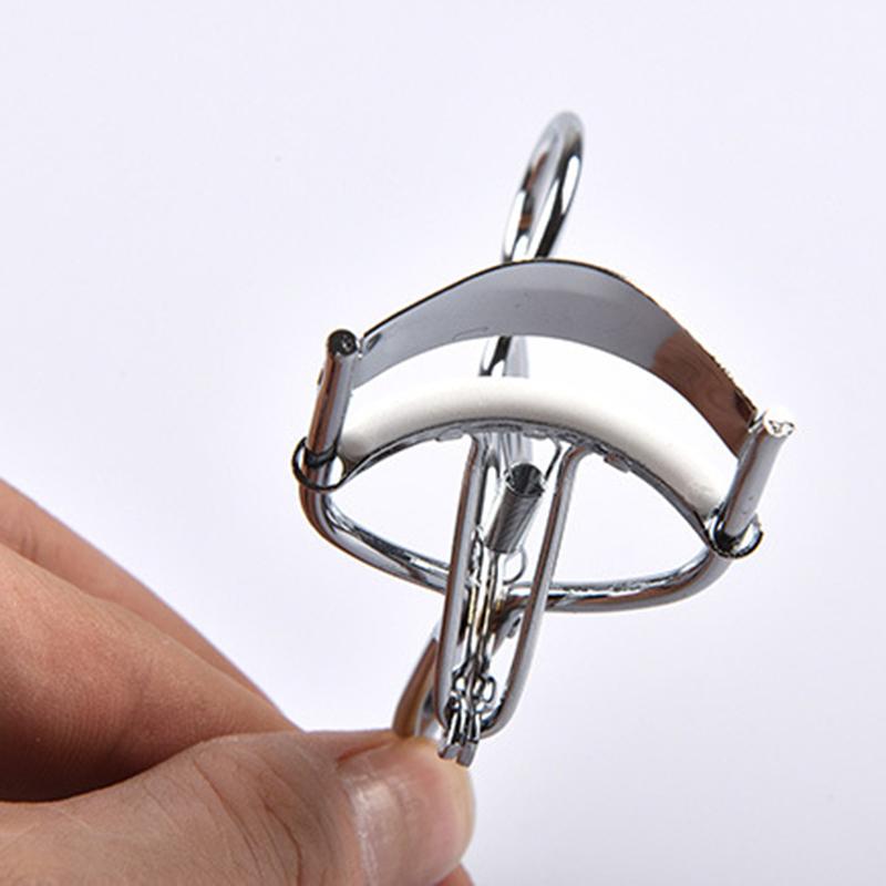Silber-Weiß Metall Wimpernzange, Verchromt mit Feder-Wimpernzange, Praktisches Schönheitswerkzeug