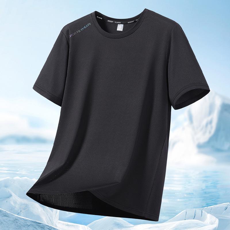 12xl  Summer Quick Drying Short Sleeved T-shirt Men Extra Large Size Quick Dry Round Neck Short Sleeve Oversized Tops Tee Big Loose Clothing