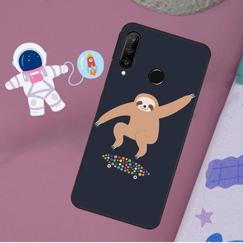 Funny Cute Sloths For Huawei Nova Y72 Y73 Y60 Y70 Y90 Y61 Y91 7i 8i 11i 12i 12s 9 10 SE P20 P30 P40 Lite Case