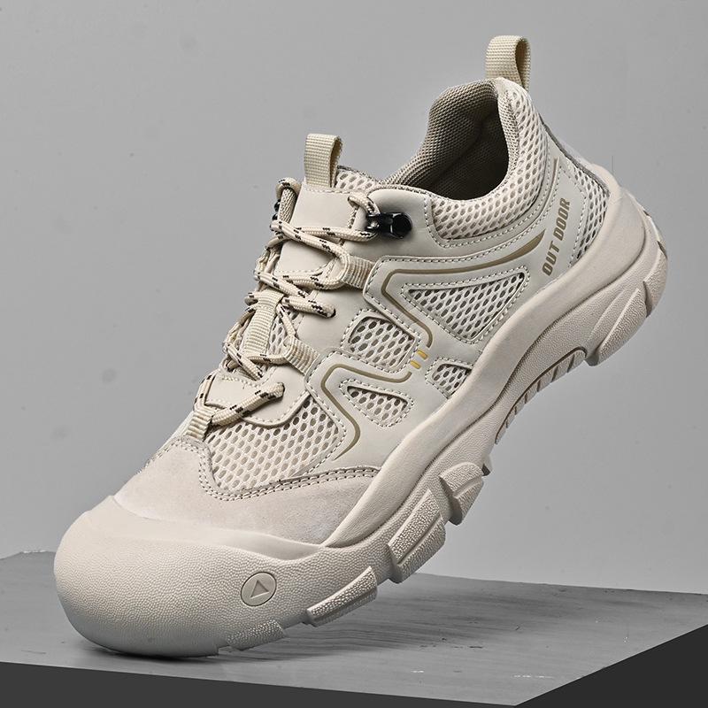 2025 Men's Breathable Mesh Hiking Shoes - Non-Slip, Closed Toe, Casual Outdoor Sports Footwear