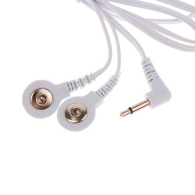 Electrode Lead Wires Jack Dc Head 3.5Mm Snap Replacement Tens Unit Cables 2-Way