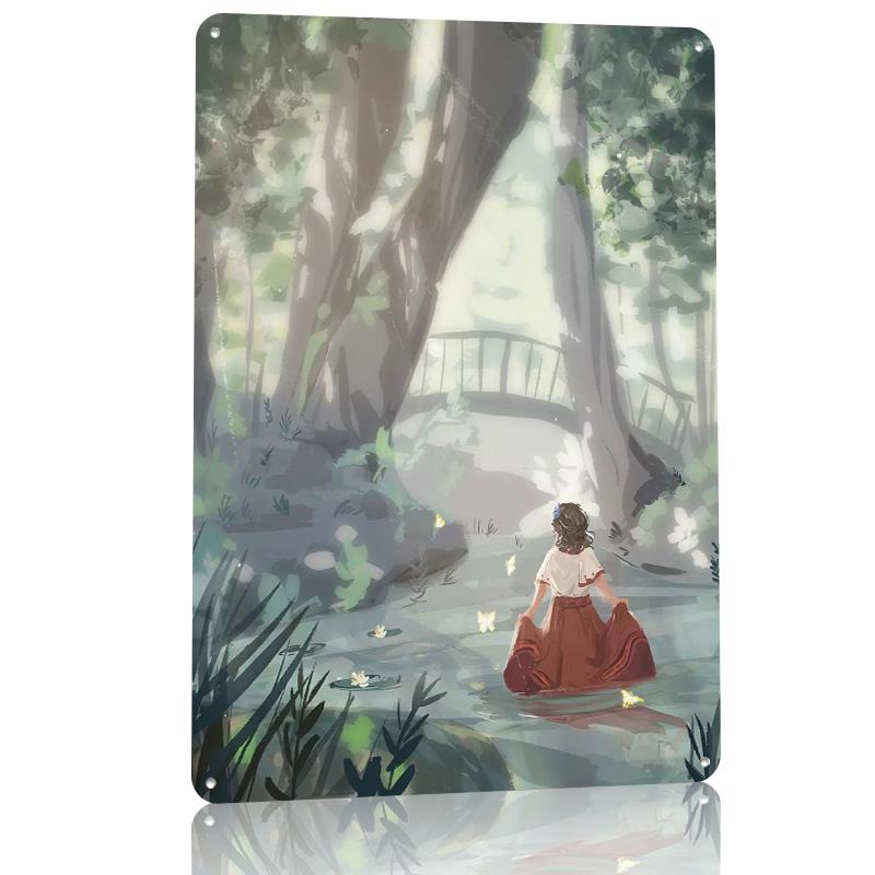 A Peaceful Moment D Texture Metal Poster Customized Wall Art Tin Sign Gift for Mancave Home and Decoration Gaming Custom Plate