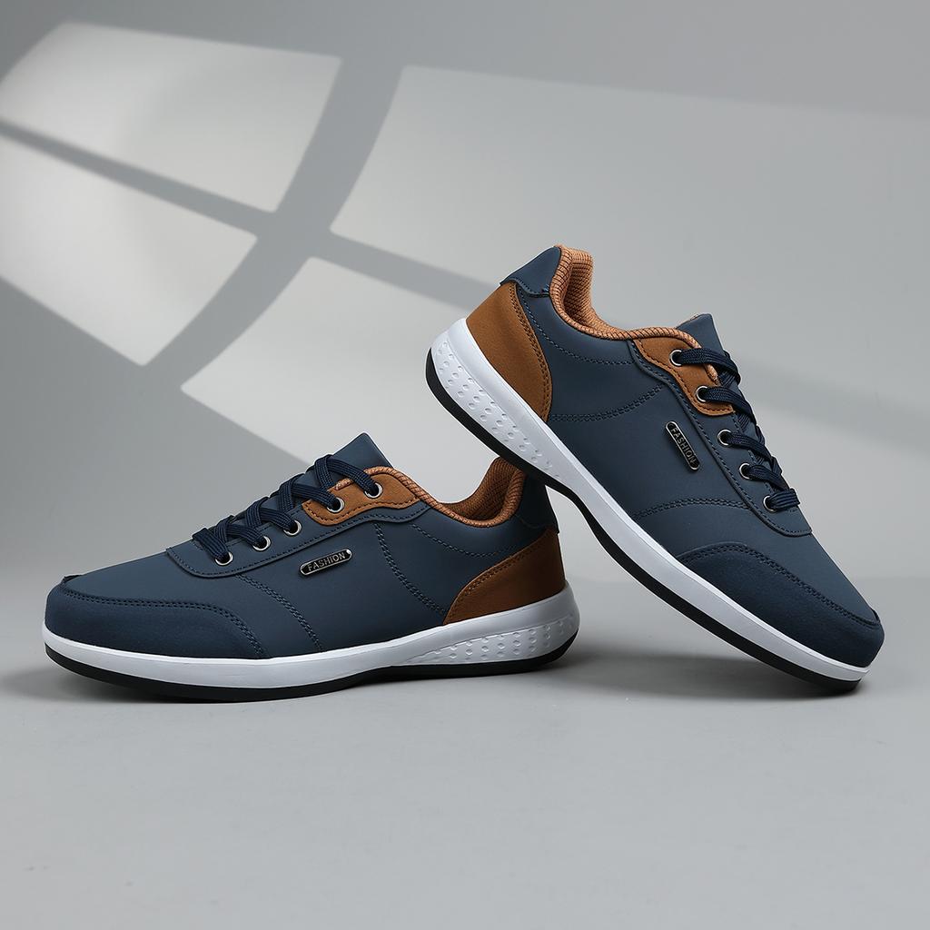 Nuevos Zapatos para Hombre Primavera Otoño Impermeables Zapatos para Caminar Antideslizantes Amortiguación Casual de Cuero Zapatos Deportivos para Hombre Zapatillas de Tenis para Hombre