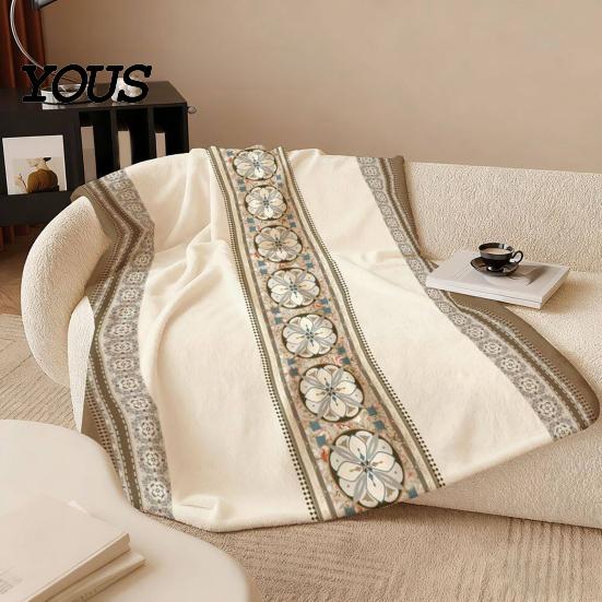 Skin-friendly Nap Blanket for Air-Conditioned Rooms, Lightweight Flannel Throw Blanket, Double-Sided Soft Anti-Static Cozy Shawl Home Office
