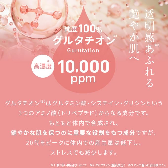 Pure Glutathione High Cosmedon Shiratama Vitamin C APPS Serum Ppm 100% Serum, 10,000-55,000 Ppm, Concentration, Glutasy, Derivative, (2 Bottles, 8%