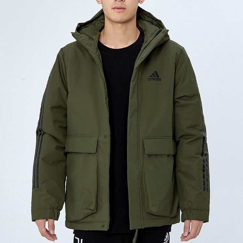 Adidas Utilitas Hooded Jacket Men Outerwear Olive GT1691