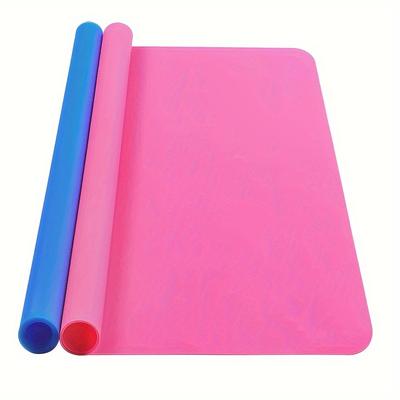 2pcs Reusable Silicone Craft Mat - Flexible Waterproof Work Mat for Resin Art/Jewelry Making, Foldable & Easy-Clean Desk Mat