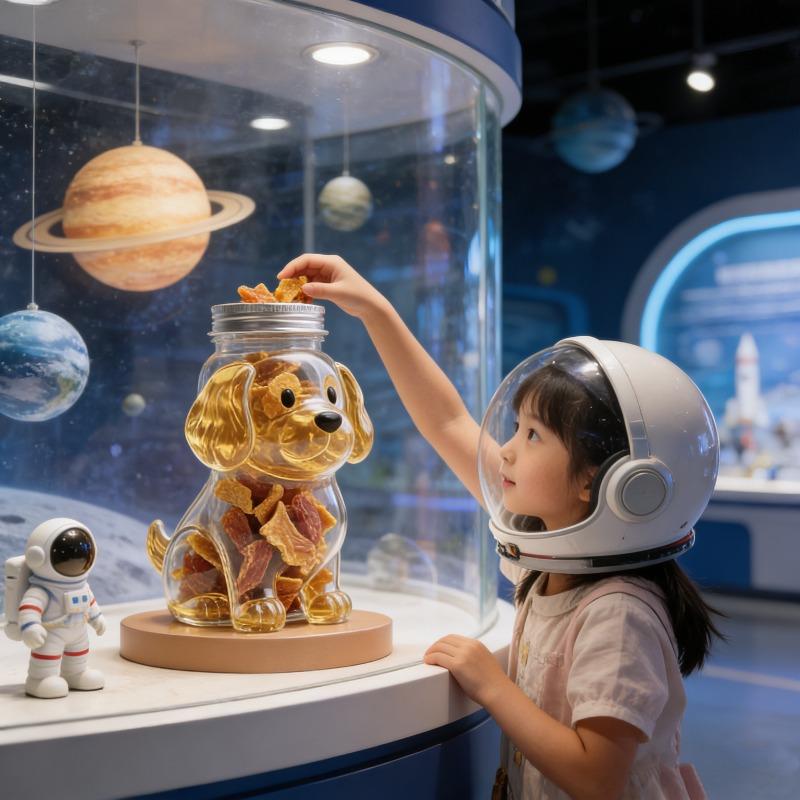 Niedliches Glas-Snackglas mit Hundemotiv, Lebensmittelaufbewahrungsbehälter, Snackbehälter mit Deckel für Küchendesign, für Hunde Leckerli-Snackdose