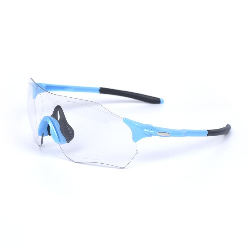 Frameless polarized light color-changing sunglasses mountain bike riding sunglasses men's driving goggles set