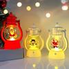 Mini LED Nachtlampe Weihnachts-Tischschmuck Tragbare Öllampe Festival Weihnachtsfeier Dekoration Requisiten Leuchtendes Pferdelicht