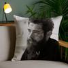 P-Post M-Malone Pillow Case Home Dorm Chair Back Short Plush Double-Sided Printing Office Nap Time Cushion Cover