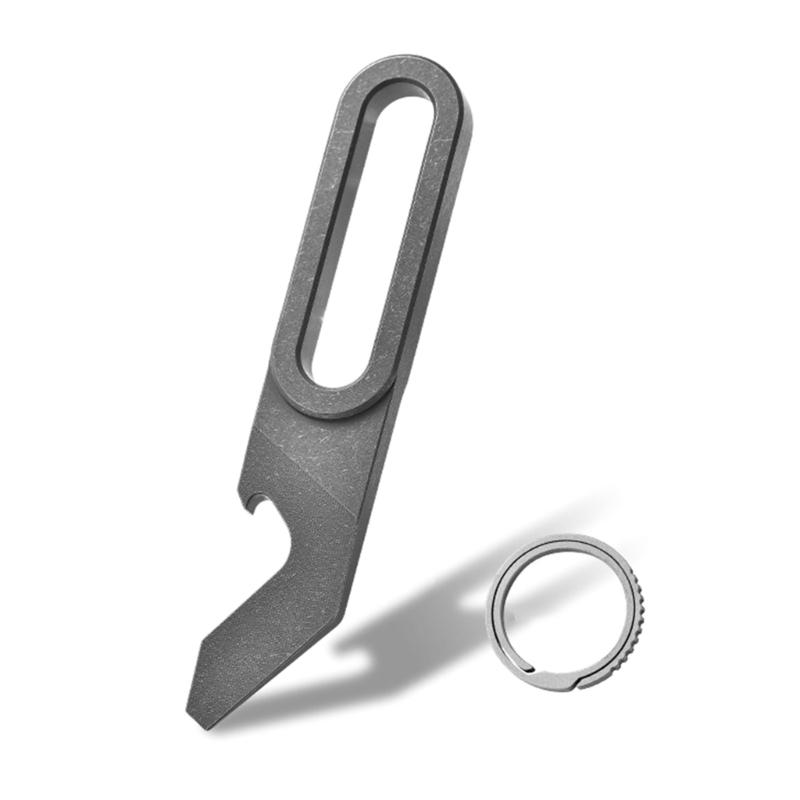 Professional Multiple Tool With Pry Bar Bottle Opener Nail Extractor & Portable Keychain Clip for Camping Hiking Travel