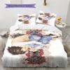 Cartoon Pattern Bedding Quilt Set Quilt Cover Pillowcase Home Decoration Birthday Gift (1 * Duvet Cover + 2 * Pillowcase, Without Core)
