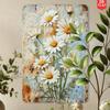 Vintage Blue Daisy Metal Poster, 8x12 Inch Rustproof Wall Art Farmhouse Decor for Home