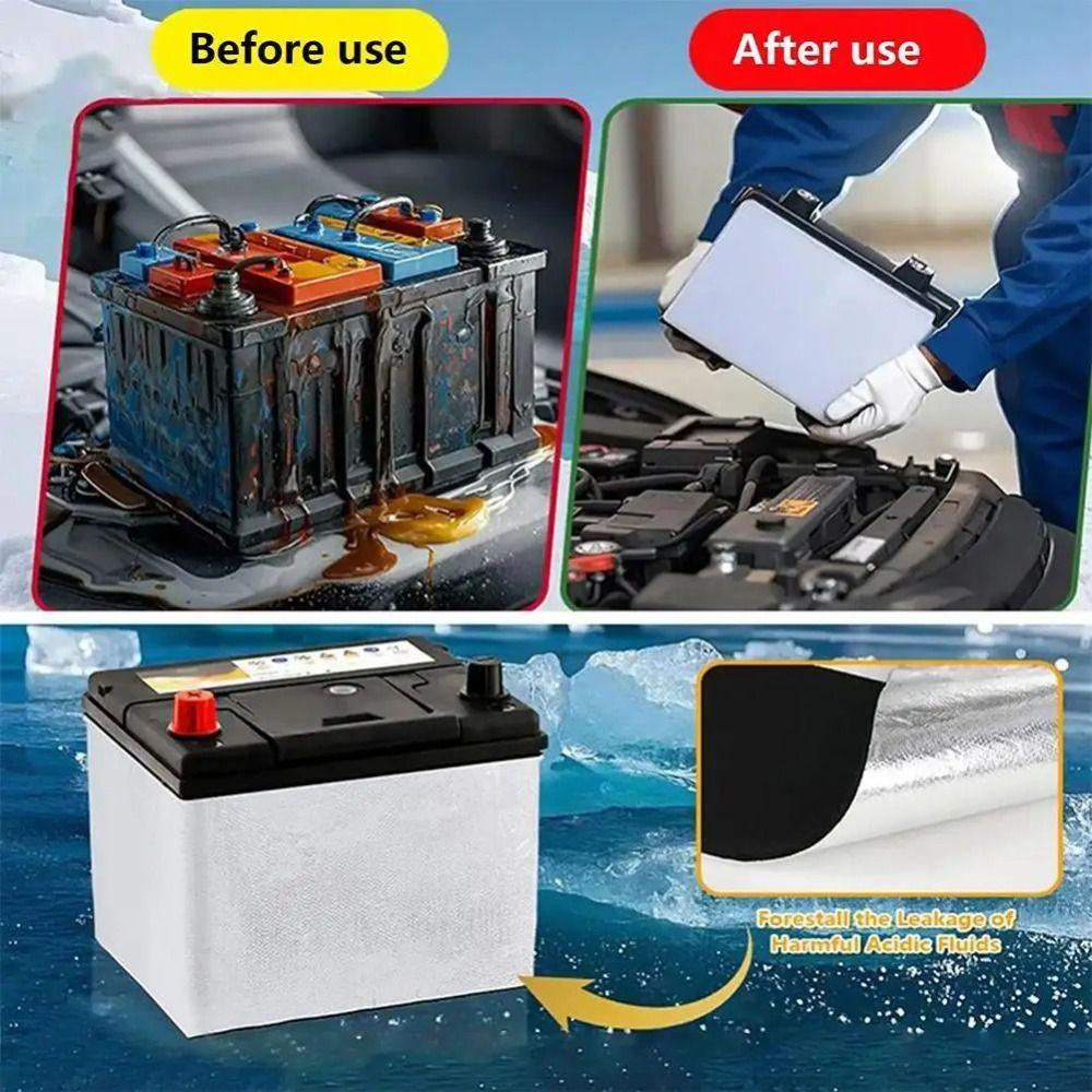 Professional Aluminum Foil Car Battery Insulation Kit Fireproof Thermal Protection Battery Cover Heat Shield Battery Wrap RV