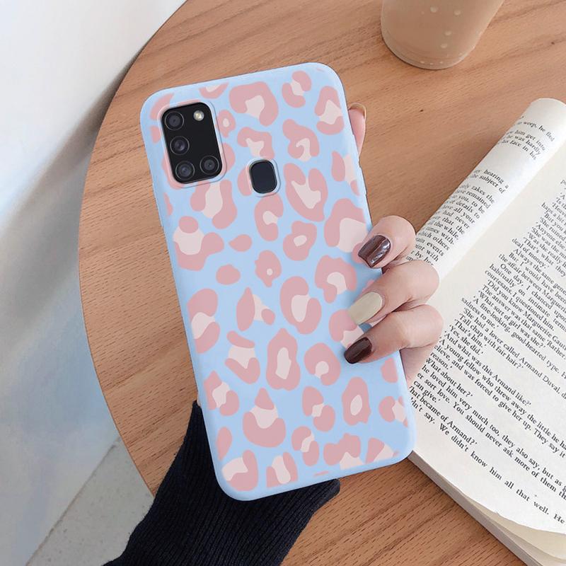 For Samsung Galaxy A21S A50 A51 A52 A32 A31 Phone Case Fashion Leopard Print Pattern Soft Silicone Fundas Protective Cover Shell