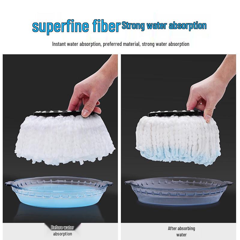 BaiJiaHaoShi Universal Faser Drehmopp Ersatzköpfe, 3er-Pack