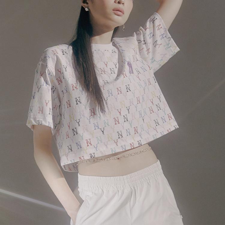 New MLB SS21 Straight T Shirt Women's White 31TSWX131-50W