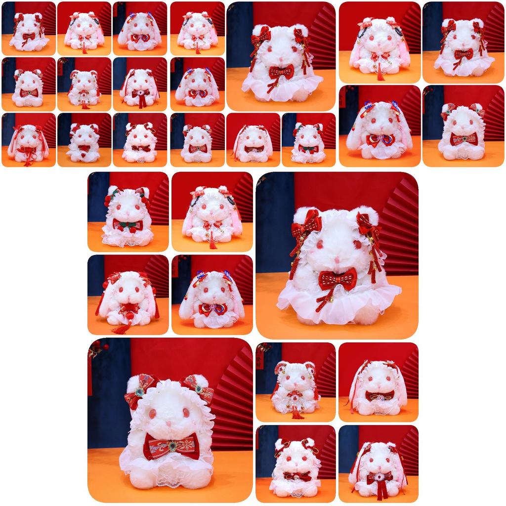 Adorable Lolita Bunny Plush Toy Soft Short Fur Doll Perfect For Girls Birthday Gift