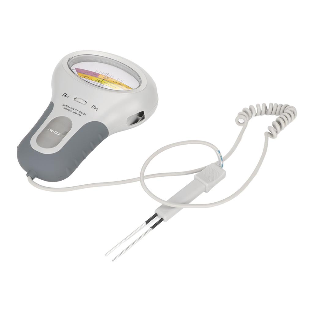 Water Chlorine and PH Meter Large Screen Battery Powered Portable Water Quality Tester with Probe for Swimming Pool Spa