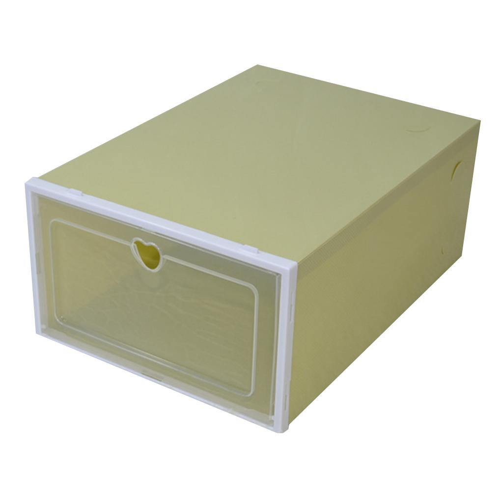 Storage Shoe Box Stackable Clear Closet Shelf Plastic Organizer Shoe Container