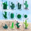 Voyyphixa Miniature Cactus Figurines, Set of 12, Decorations, Mini Ornaments, Cute Decorations, Micro Landscapes, Garden Ornaments, Bonsai