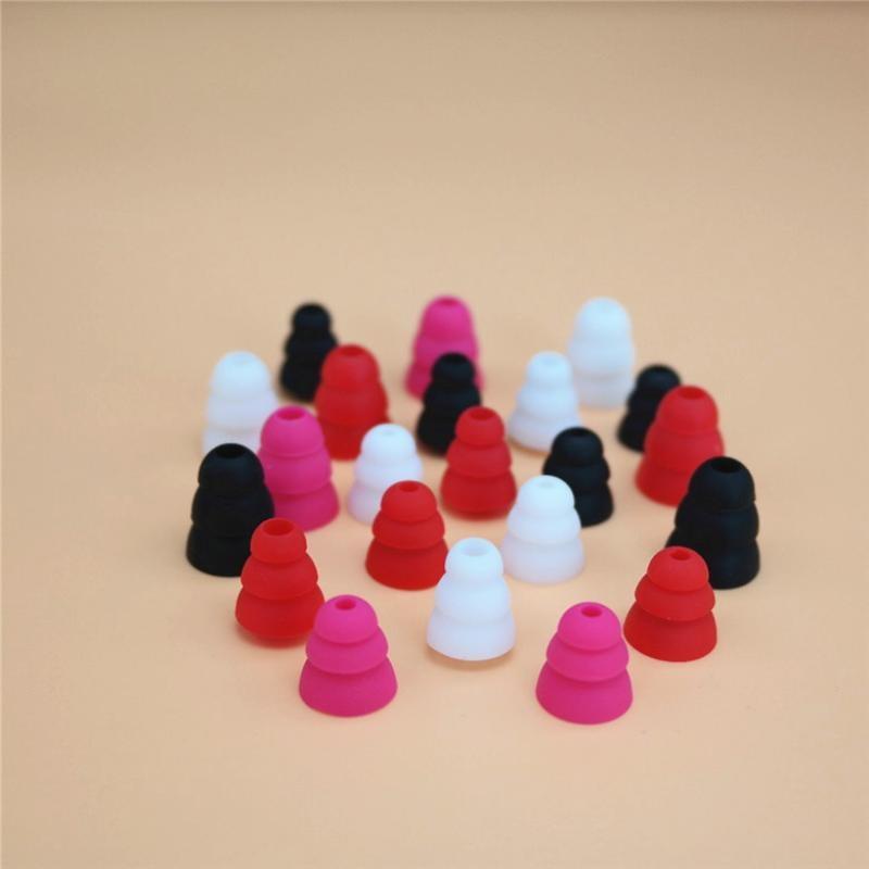 6Pcs Soft Silicone 3-Layer Earbud Tips Replacement In-Ear Earphone Covers Noise Isolating for Study Work Use