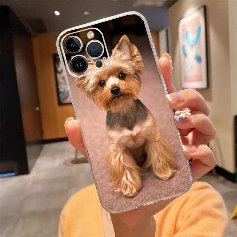 Phone Case For Iphone 17 Pro Max Air 16 15 14 13 Pro Max 15 16 Pro 15Plus Cute Yorkshire Terrier Dog Case Funda Capa Cell