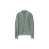 Green Garment Dye V Neck Cardigan Cwwas25114grx