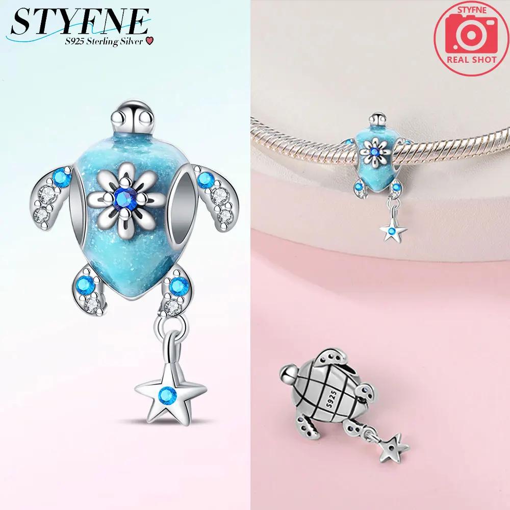 

Blue Dolphin Seahorse Turtle Colorful Shell Pendant Authentic copper Bead Compatible With Bracelets Women Valentine Fine Gift Jewellery