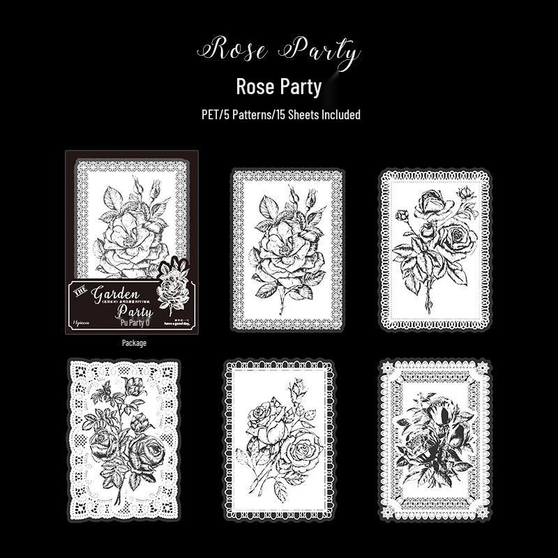 Beautiful Day PET Lace Stickers: Garden Party Series (8 Styles)