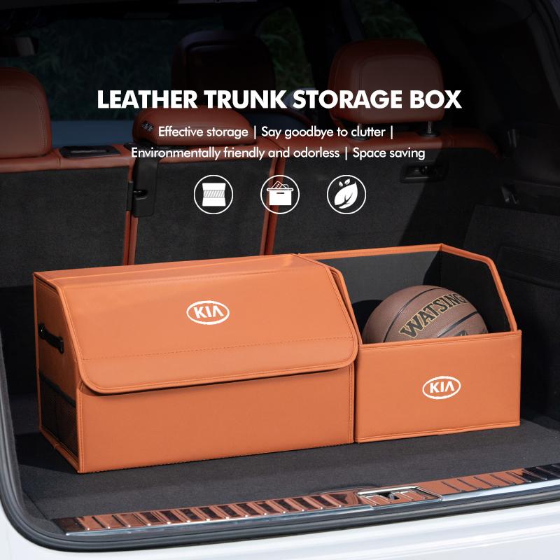 Car Trunk Interior Storage Box Leather Collapsible Tools Case For KIA Rio K5 K2 Sportage Ceed Sorento Picanto Stinger SoulEB2