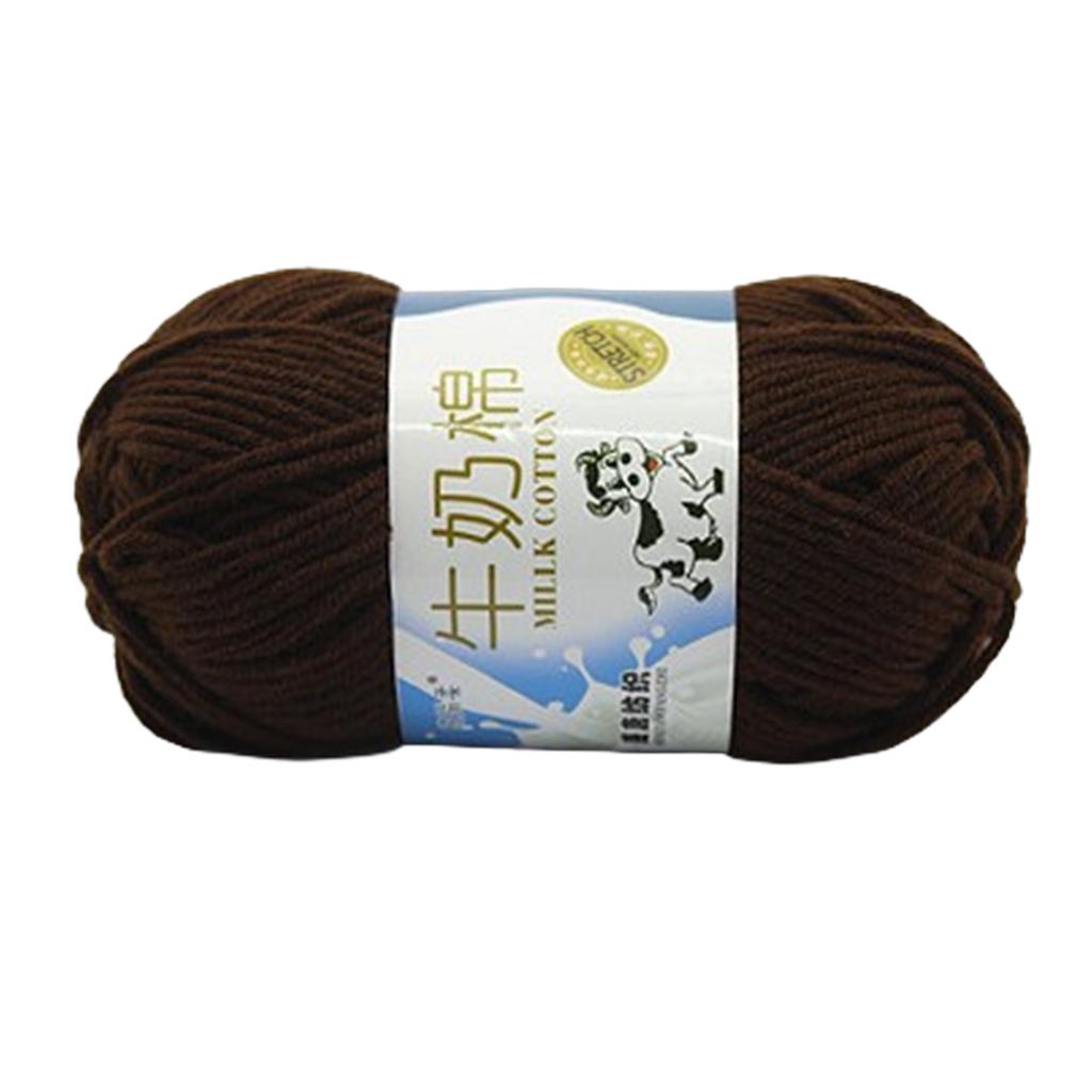 Håndstrikkegarn Melkebomullsgarn Mykt Garn Fargerikt Heklegarn Bomullstråder Strikketilbehør for Barn