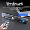 Kabelové USB Výkonný počítačový reproduktorový panel Stereo subwoofer Basový reproduktor Prostorový ozvučovací box LED Pro PC Laptop Telefon Tablet MP3 Bluetooth reproduktor