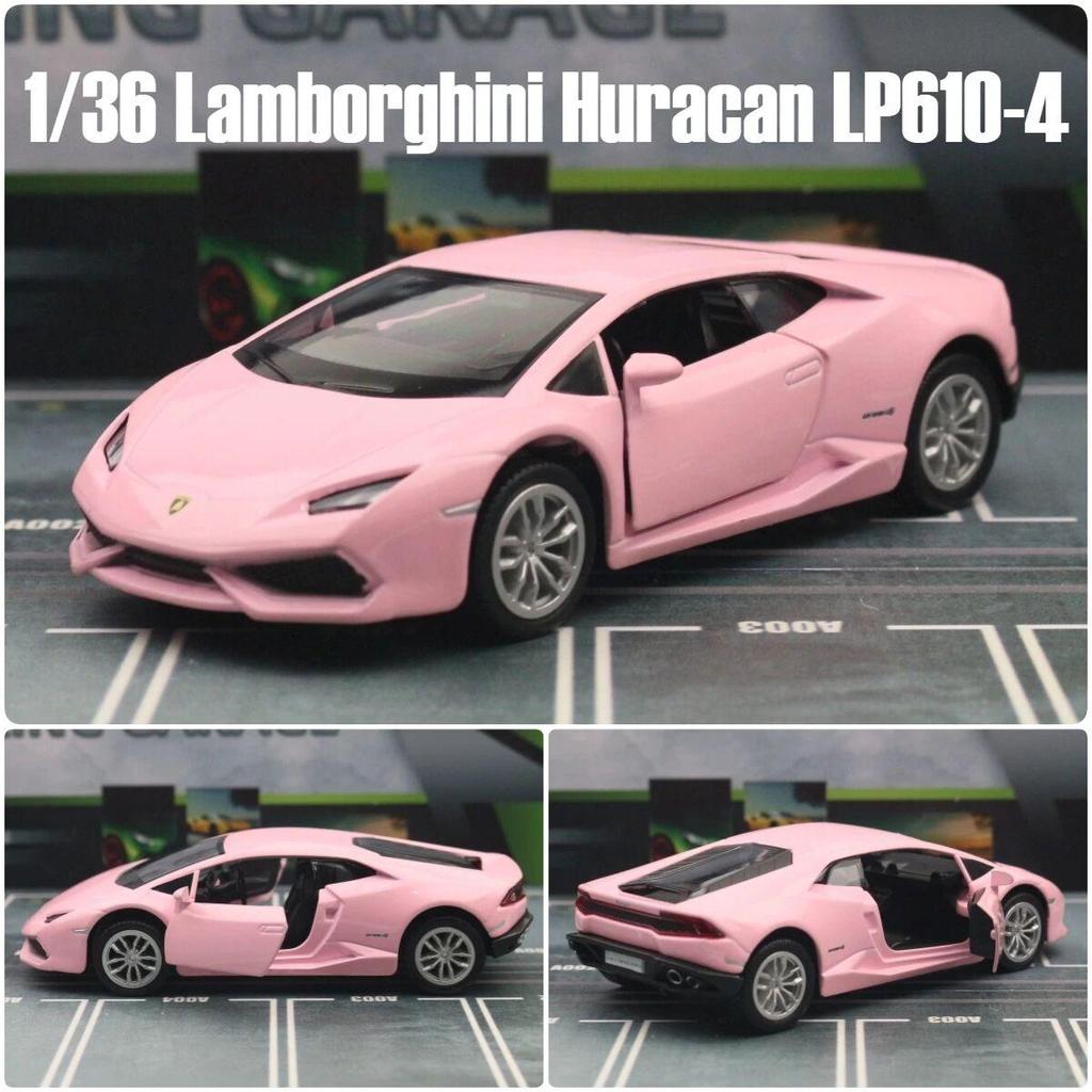 Dárky pro dívky Růžová série Volkswagen Beetle Bentley McLaren Lamborghini Maserati Benz AMG Nissan GTR Odlitky a Hračková vozidla 1:Model slitiny 36