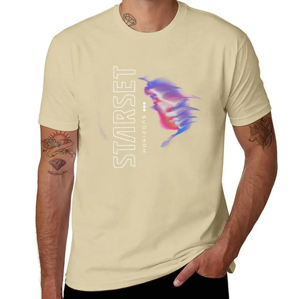 2024 Summer Vintage t shirt for men Starset Merch T-Shirt customs design your own tops streetwear harajuku cotton tshirt